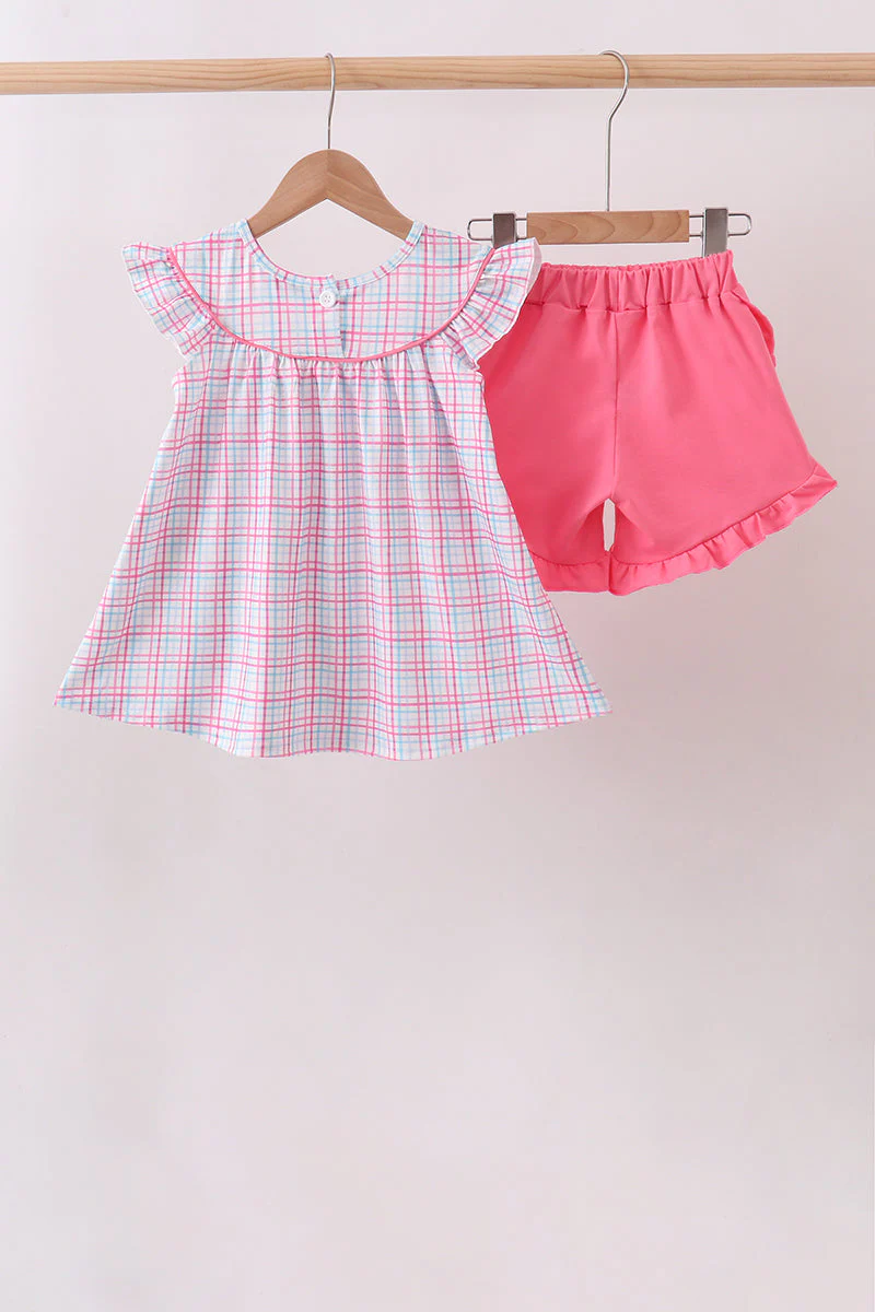 Pink Puppy Applique Ruffle Set - Image 4