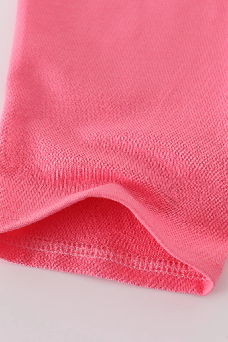 Pink rose hand smocked pants set - Image 4