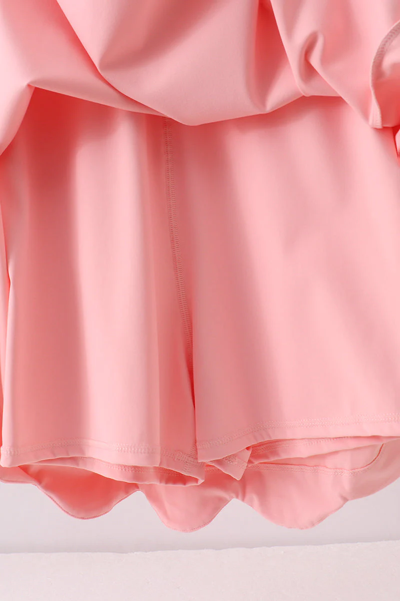 Pink scalloped active mom&me dress - Image 8