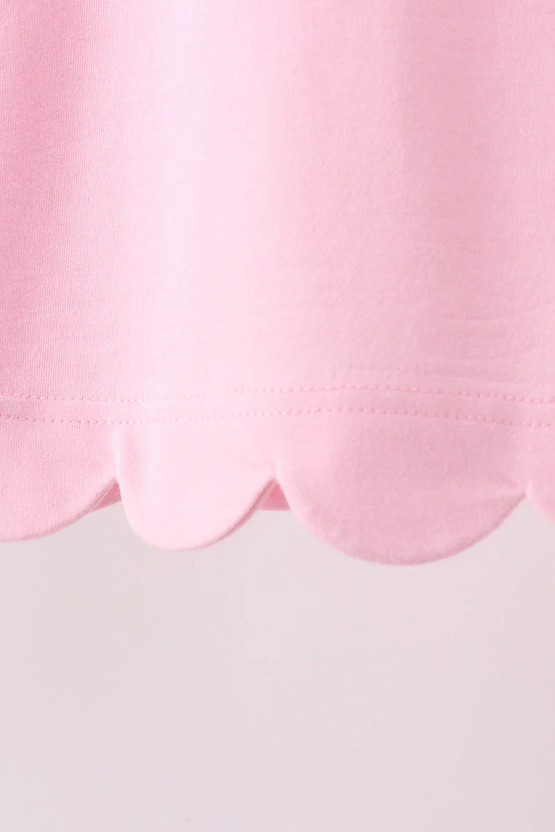 Pink Scalloped Shorts Set - Image 4
