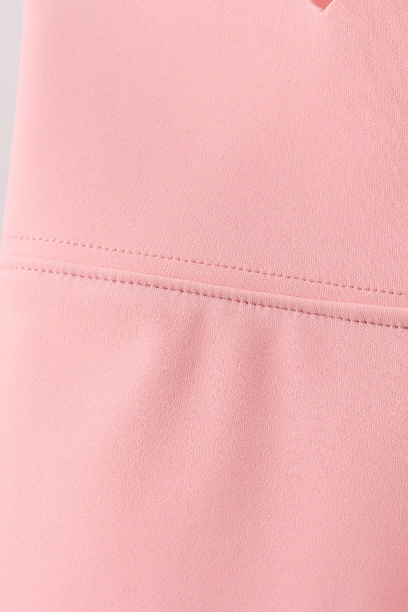 Pink Scalloped Yoga Active Leggings - Image 3