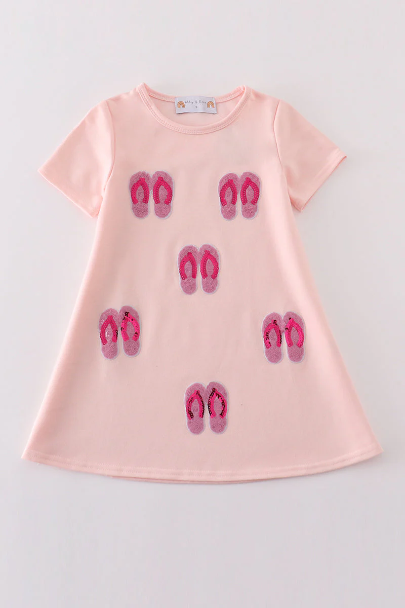 Pink slipper sequin mom&me dress - Image 2