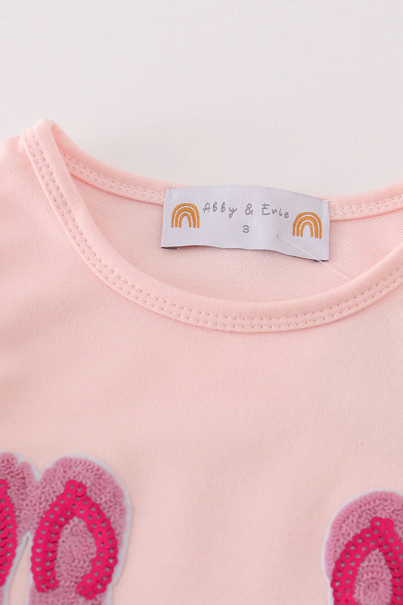 Pink slipper sequin mom&me dress - Image 3
