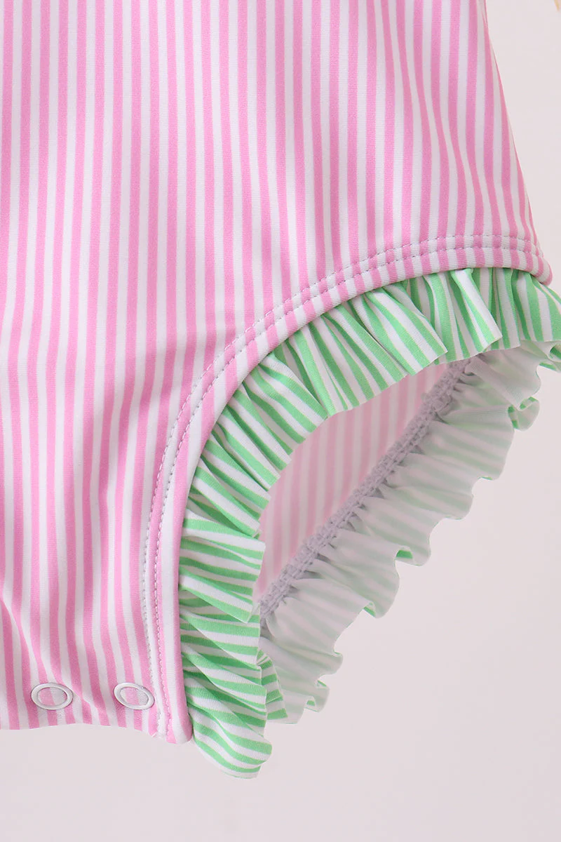 Pink stripe rashguard - Image 3