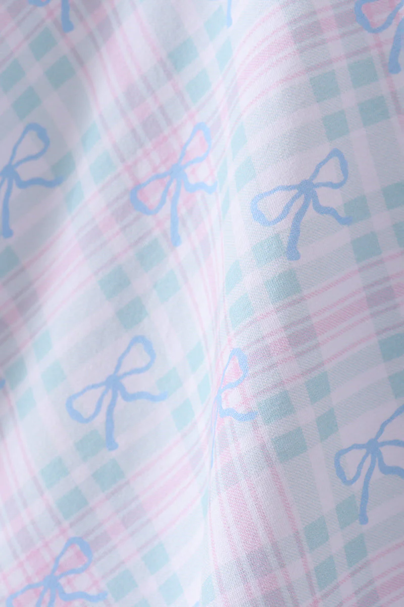 Plaid bow ruffle dress - Image 2