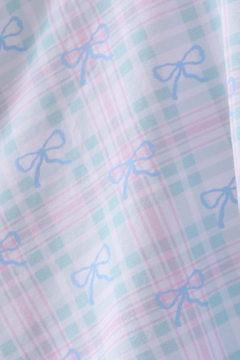 Plaid bow ruffle dress - Image 6