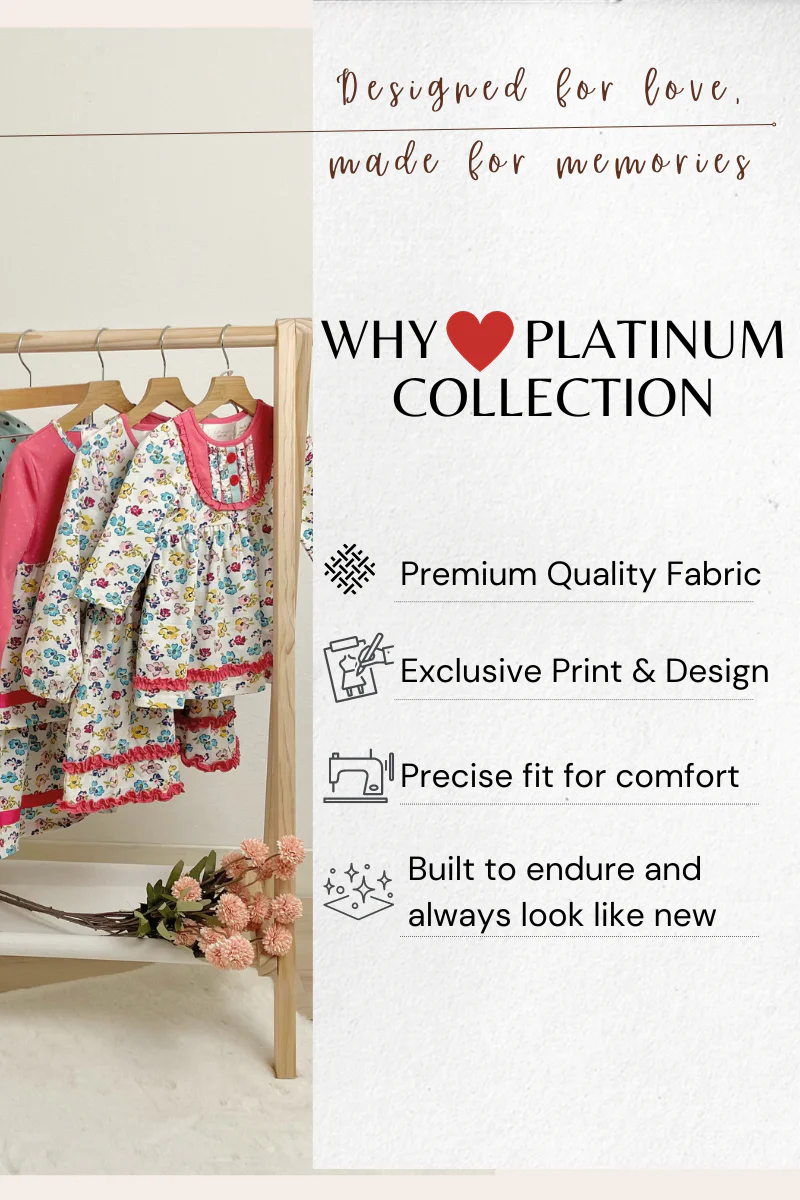 Platinum floral print baby girl set - Image 7