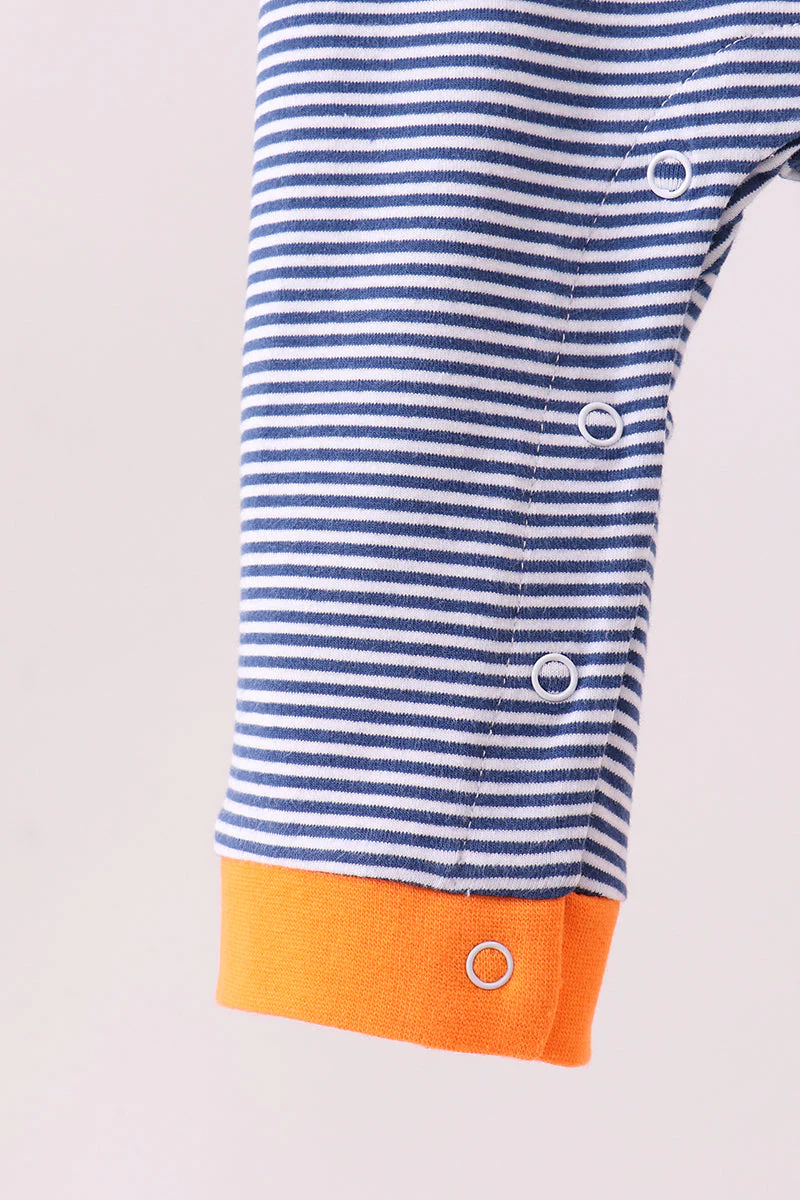 Premium Blue Auburn stripe tiger romper - Image 3