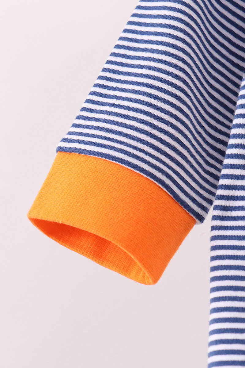 Premium Blue Auburn stripe tiger romper - Image 4