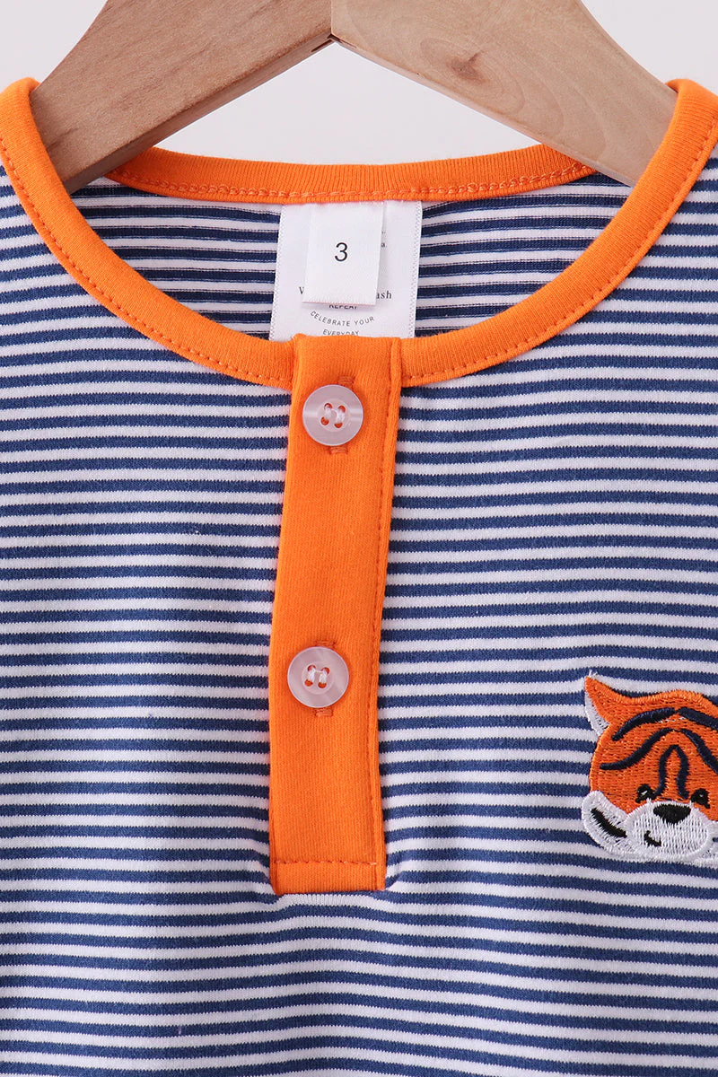 Premium Blue Auburn stripe tiger top - Image 2