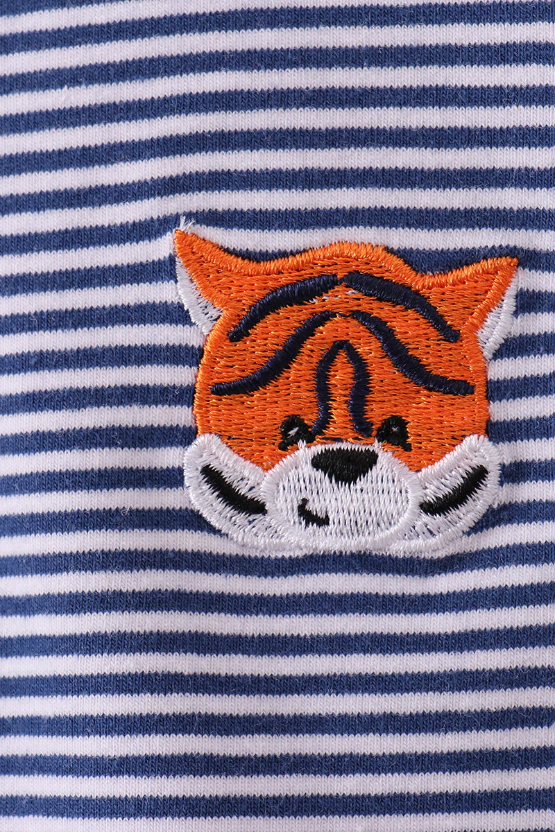 Premium Blue Auburn stripe tiger top - Image 3