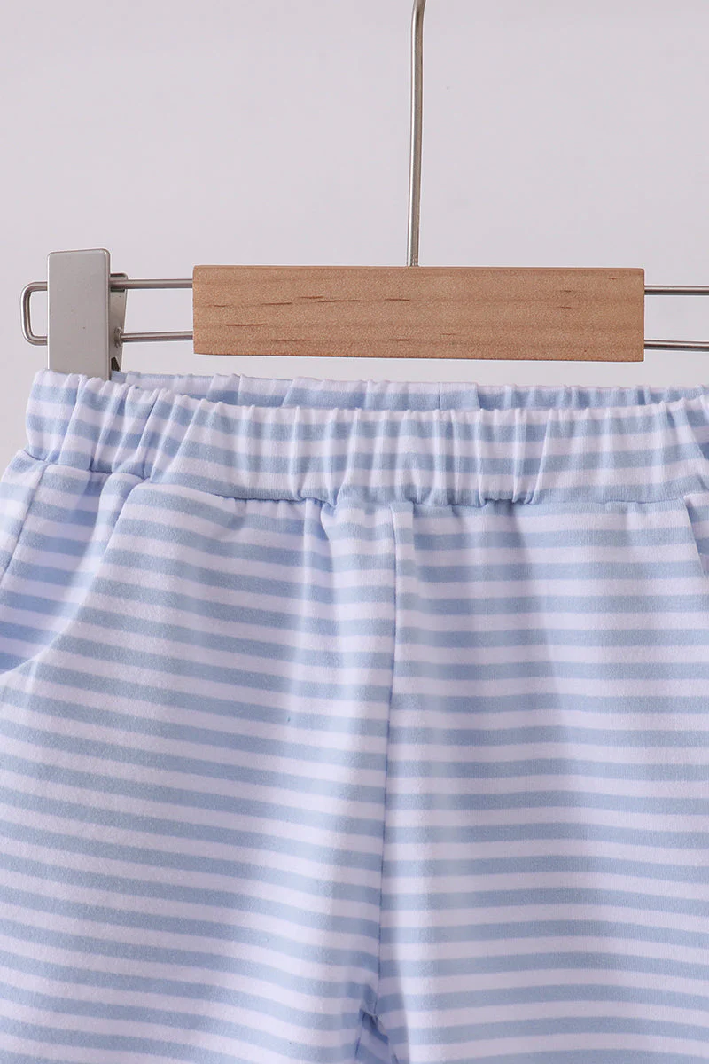 Premium Blue&white stripe shorts - Image 2