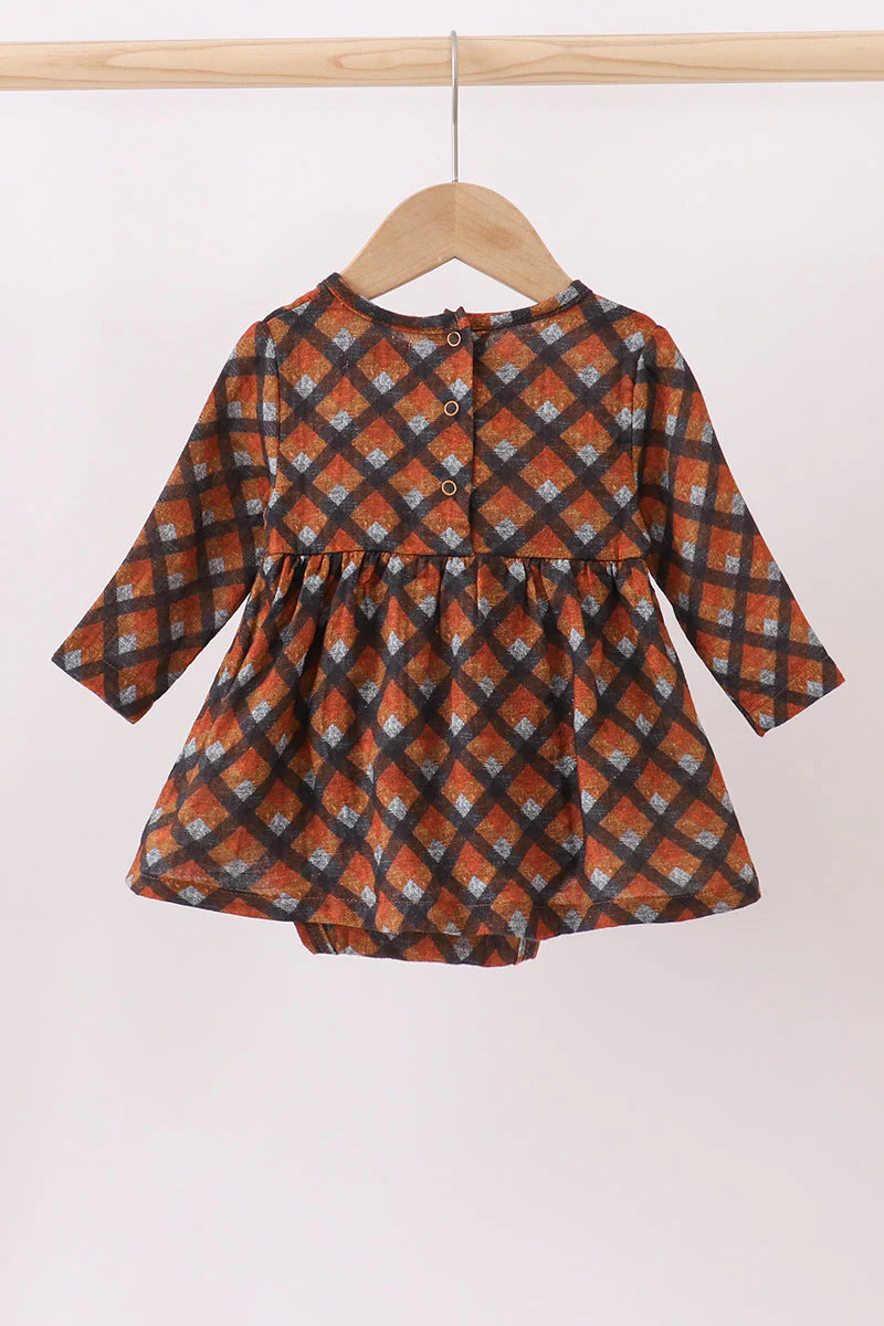 Premium brown plaid muslin bubble - Image 3