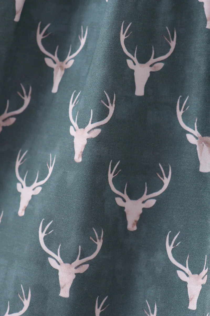 Premium forest reindeer print bamboo dress - Image 3