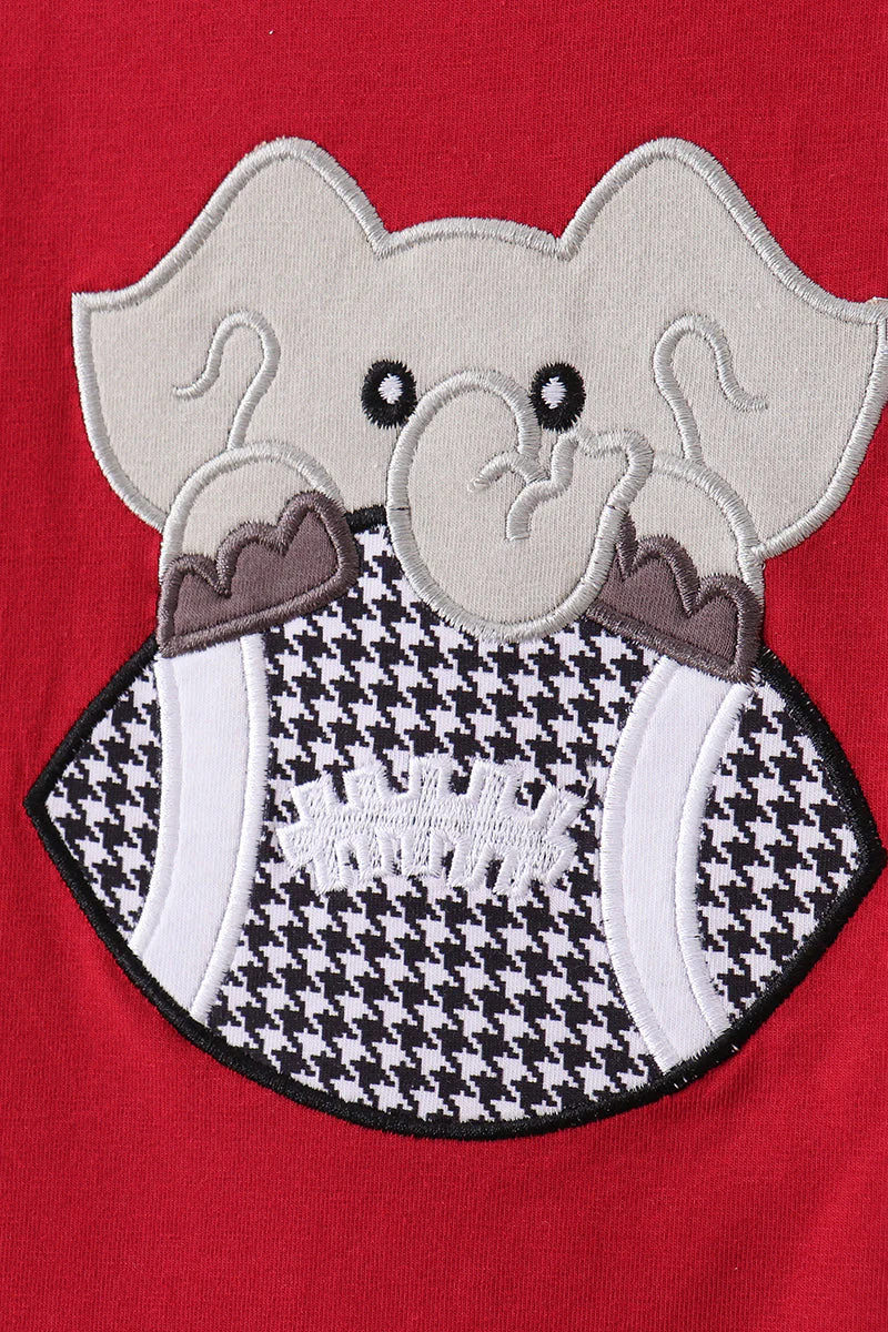 Premium Maroon Alabama elephant applique pants set - Image 3