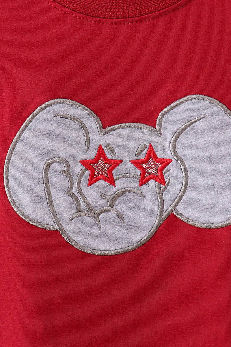 Premium Maroon Alabama elephant applique top - Image 3