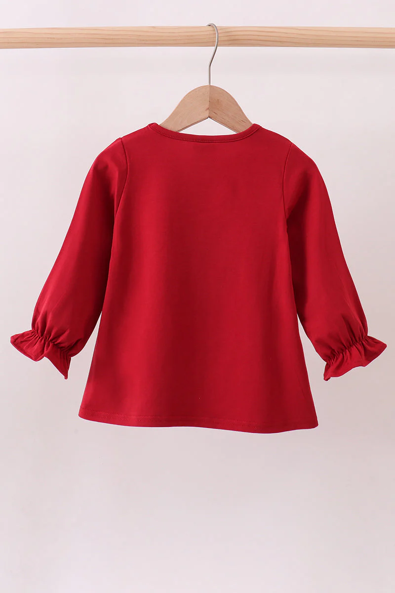 Premium Maroon Alabama elephant football applique top - Image 4