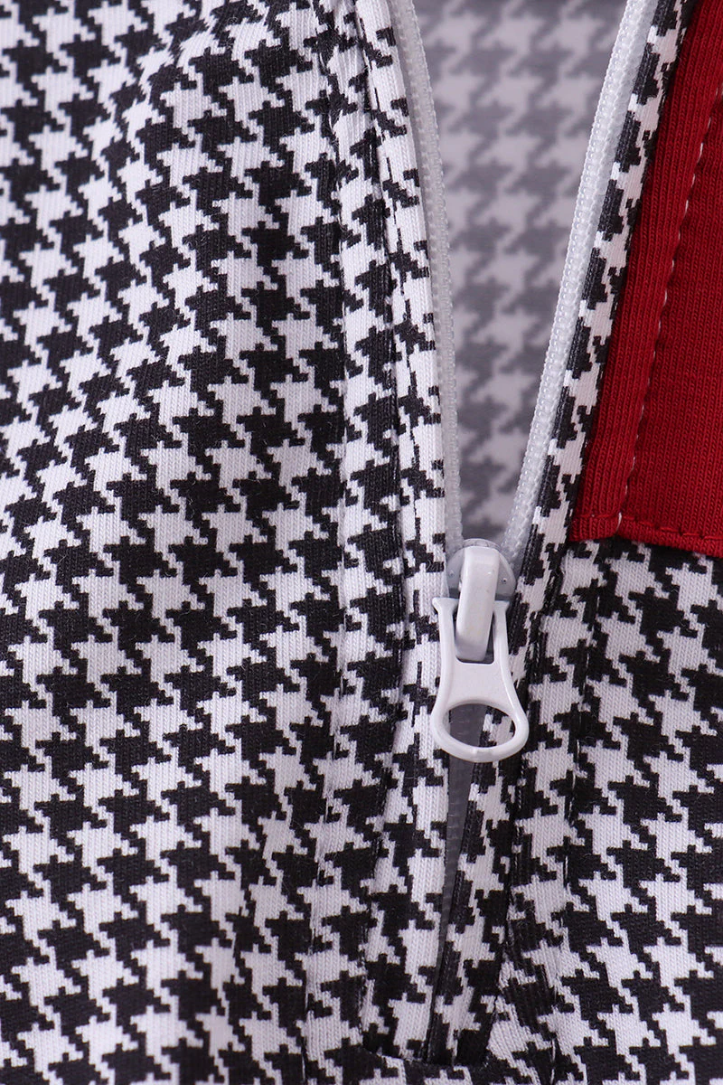 Premium Maroon Alabama embroidery gingham top - Image 3