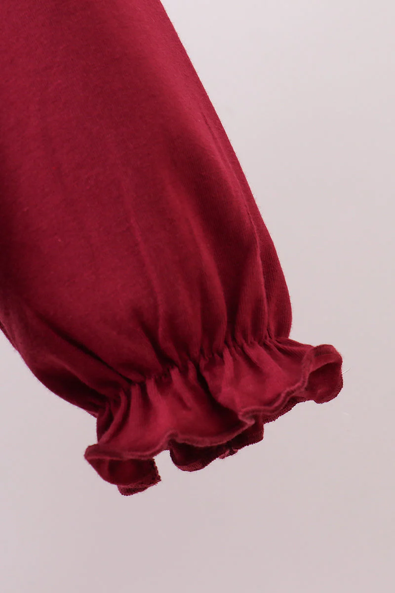 Premium Maroon Georgia bulldog applique dress - Image 4