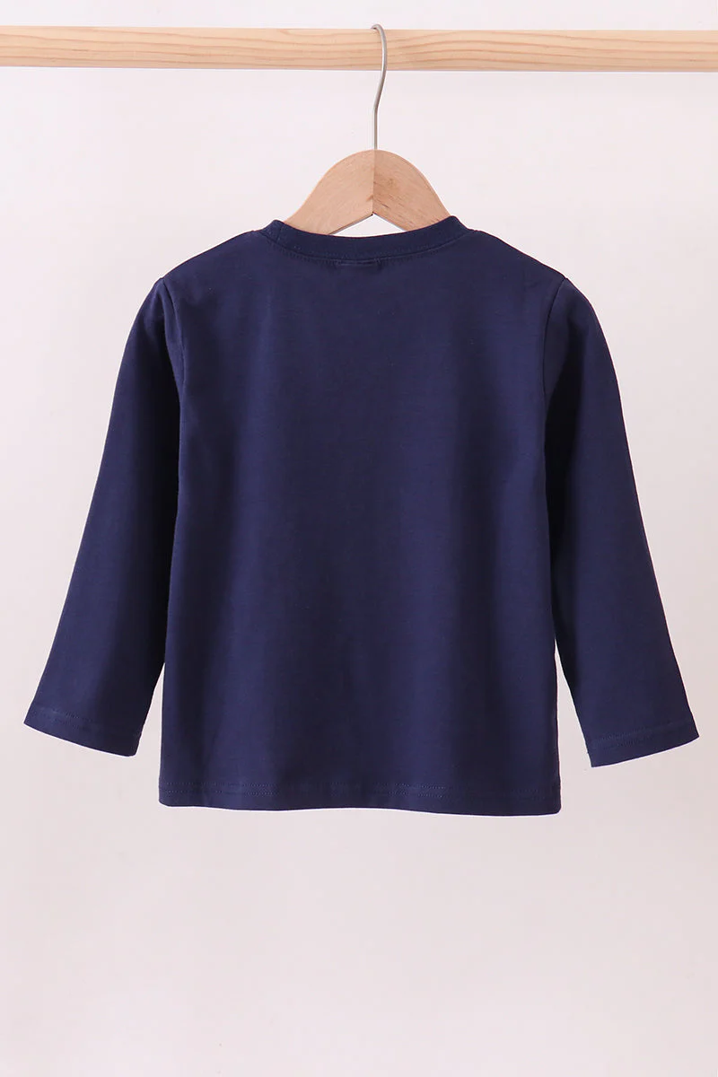 Premium Navy Auburn tiger applique top - Image 4