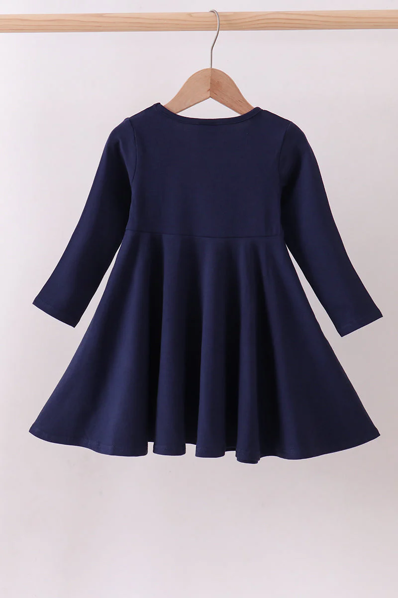 Premium Navy Clemson tiger applique dress - Image 5