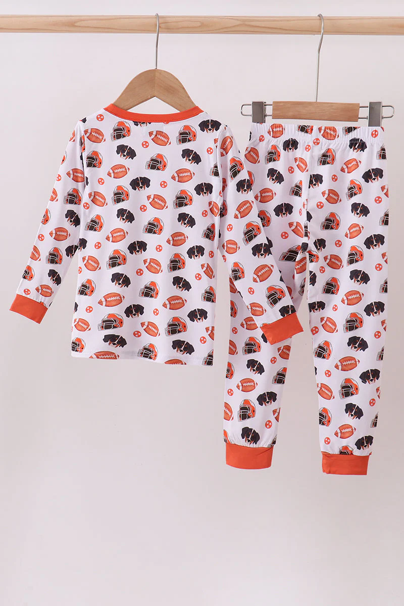 Premium orange Tennessee print bamboo pants set - Image 6