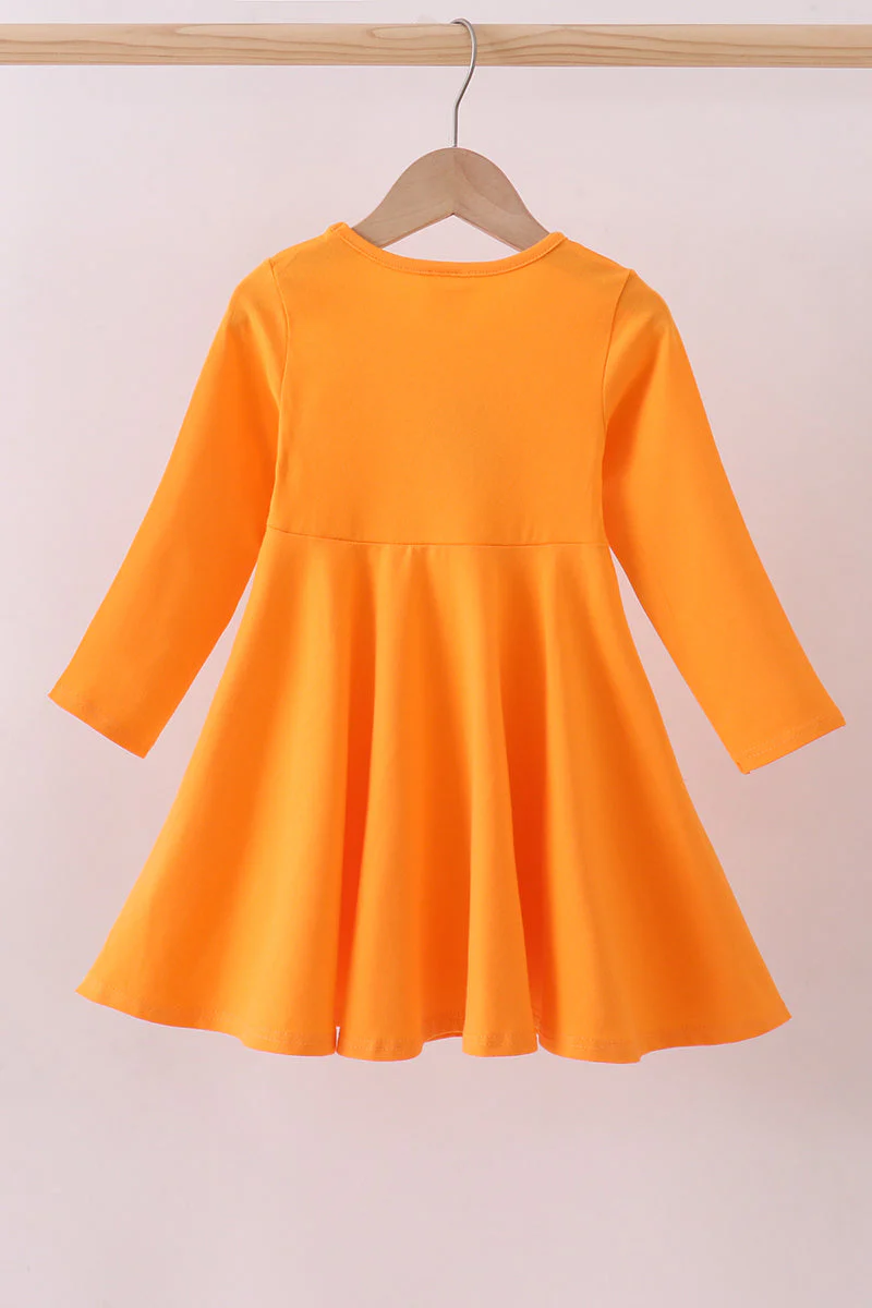 Premium Orange Tennessee puppy applique dress - Image 5