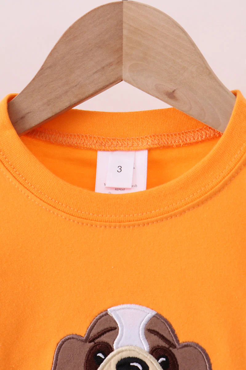 Premium Orange Tennessee puppy applique top - Image 2