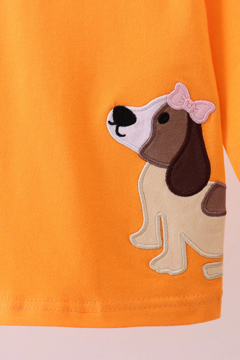 Premium Orange Tennessee puppy embroidery top - Image 2