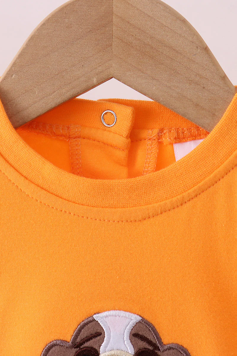 Premium Orange Tennessee puppy football applique bubble - Image 2