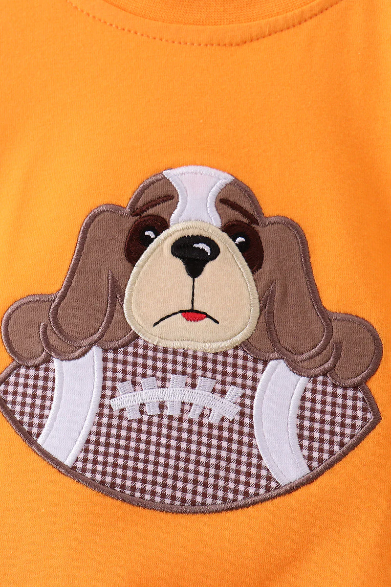 Premium Orange Tennessee puppy football applique bubble - Image 3