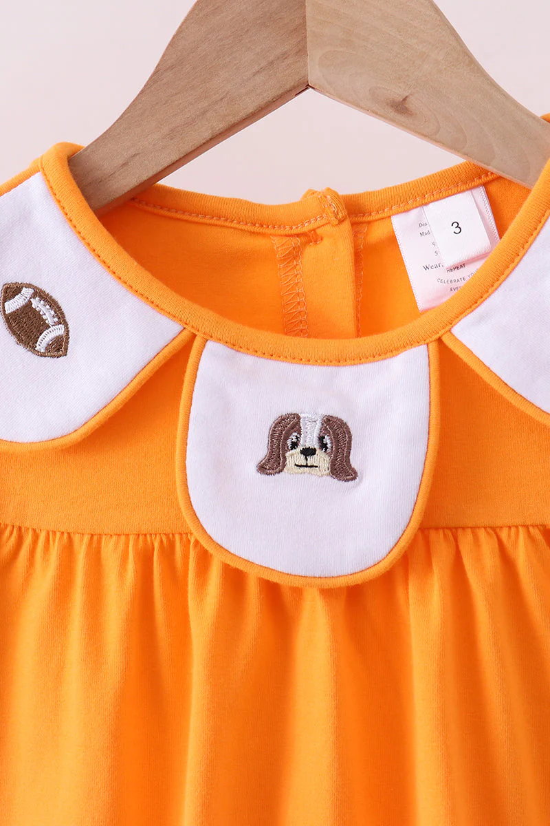 Premium Orange Tennessee puppy football embroidery pants set - Image 4