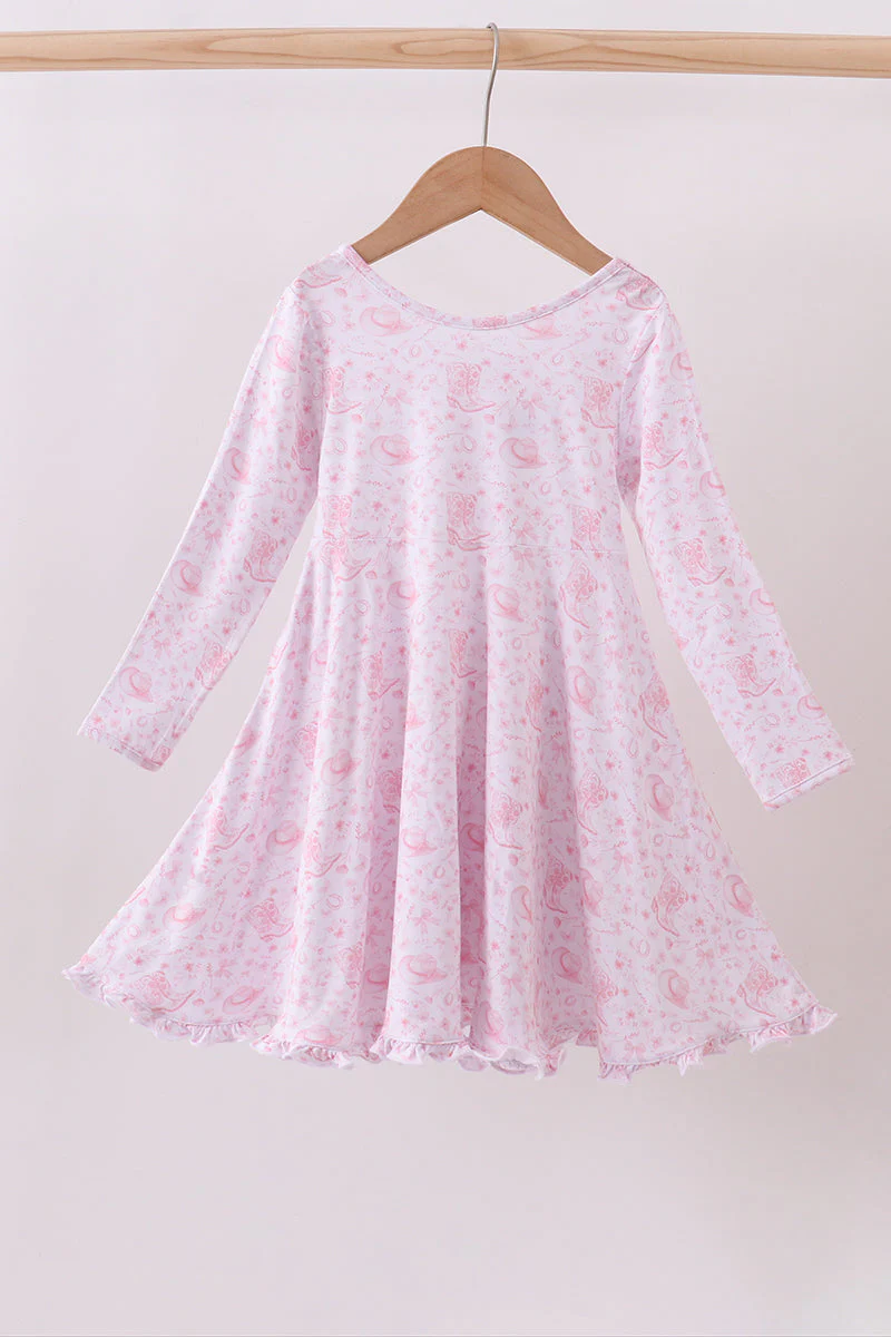 Premium pink boots bamboo dress - Image 2