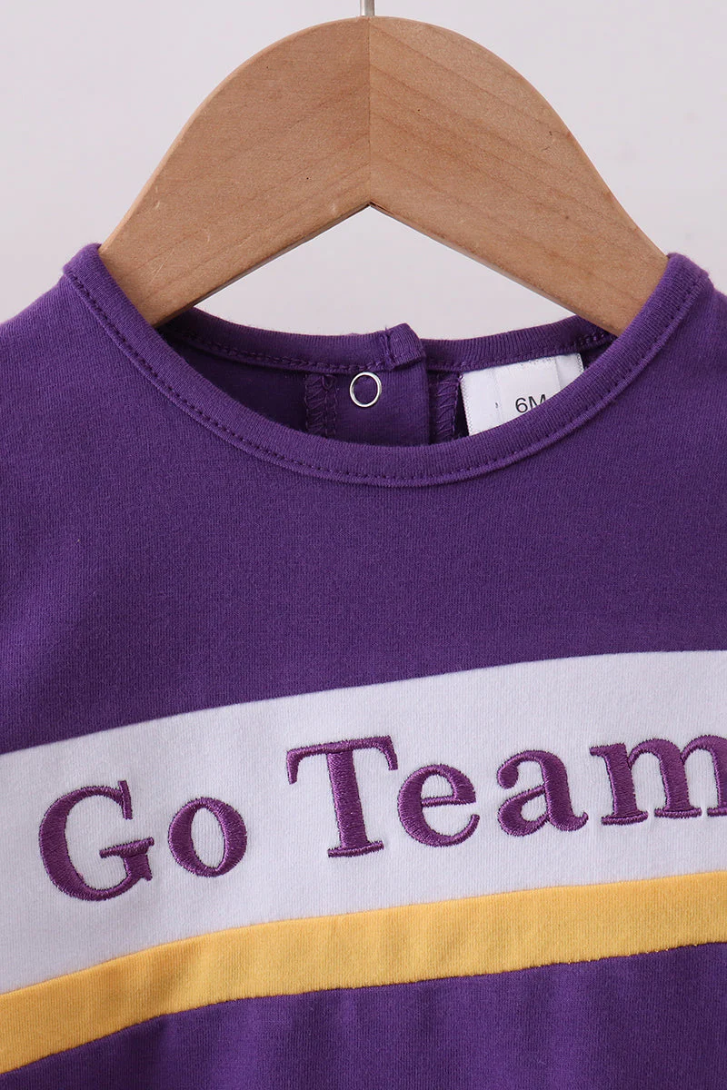 Premium Purple LSU Go Team embroidery bubble - Image 2