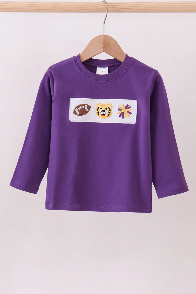 Premium Purple LSU tiger applique top