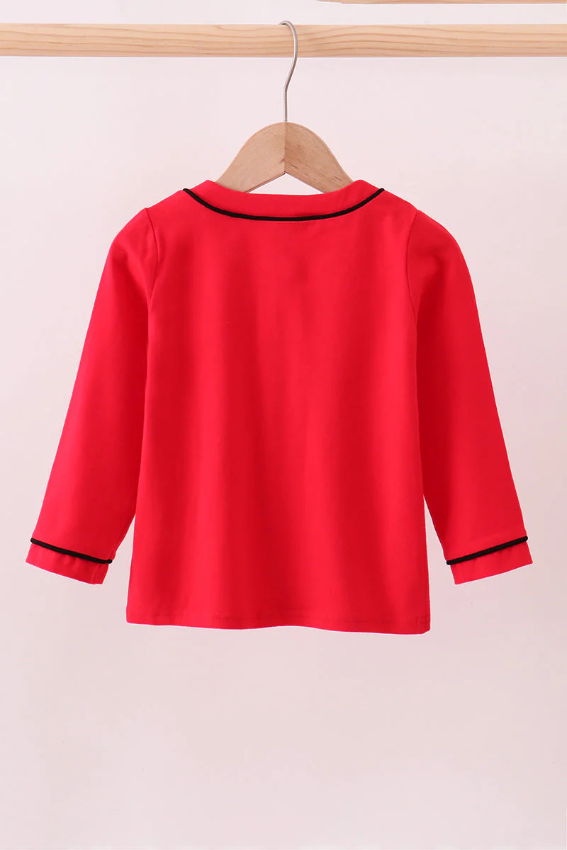 Premium Red Georgia bulldog embroidery cardigan - Image 5