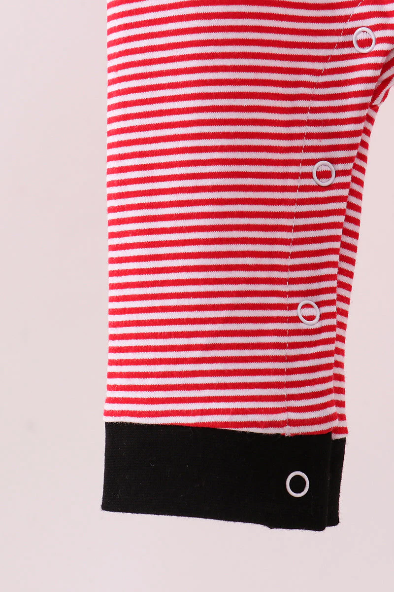 Premium Red Georgia stripe bulldog romper - Image 3