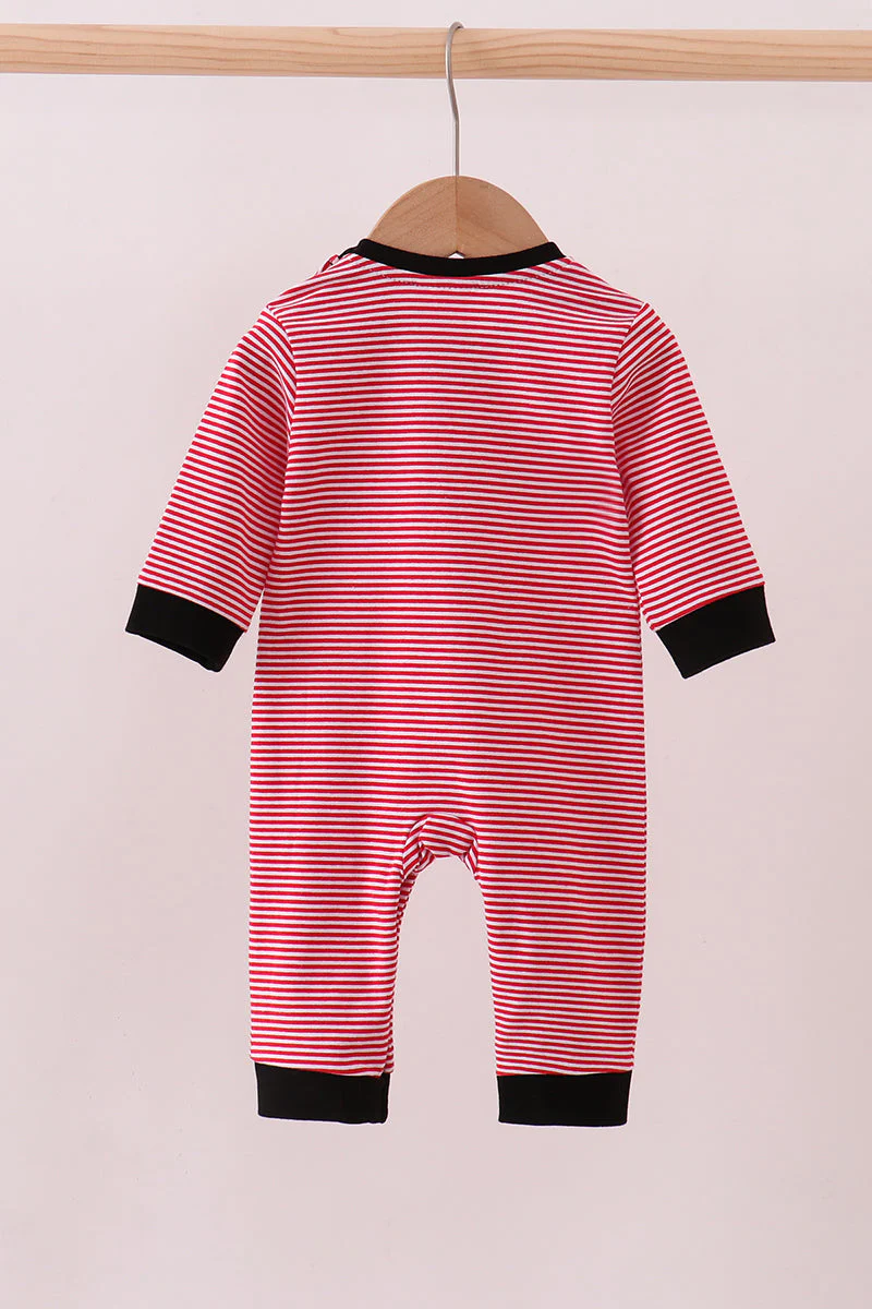 Premium Red Georgia stripe bulldog romper - Image 5