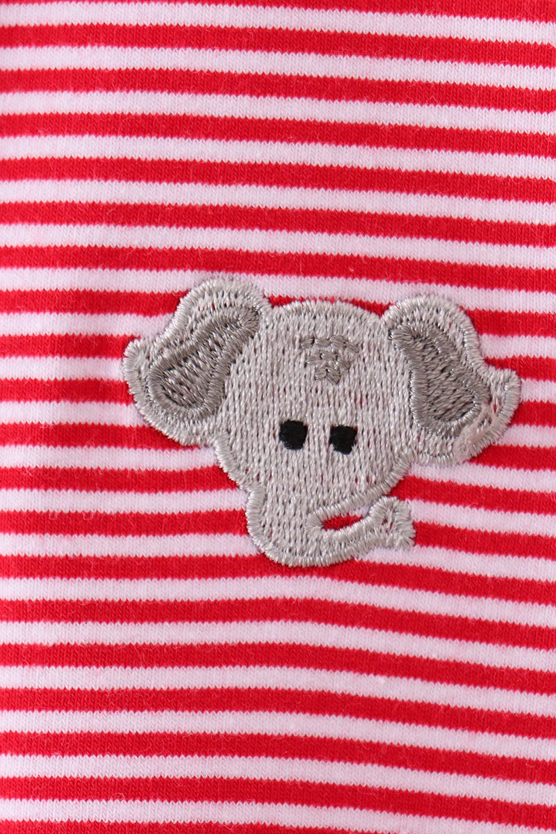 Premium Red Tennessee stripe elephant embroidery button down shirt - Image 3