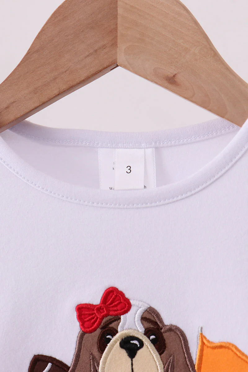 Premium White Tennessee puppy applique top - Image 4