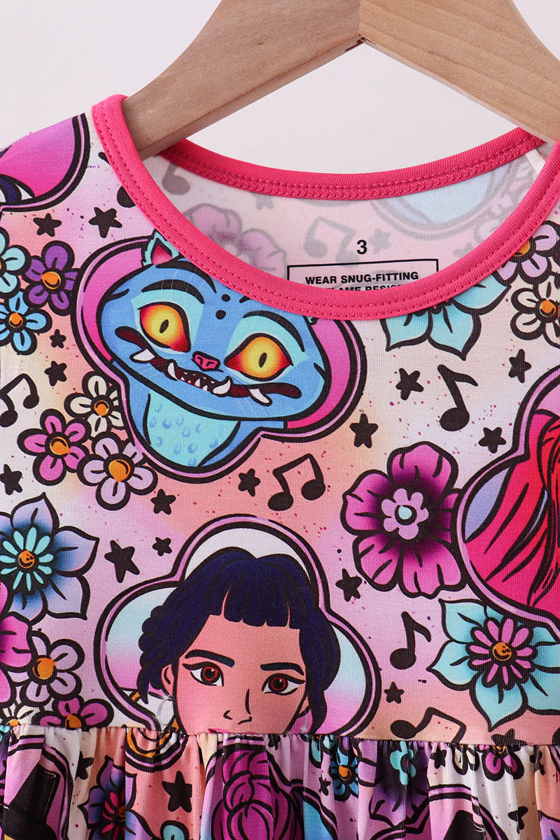 Purple character bamboo dress - Image 3