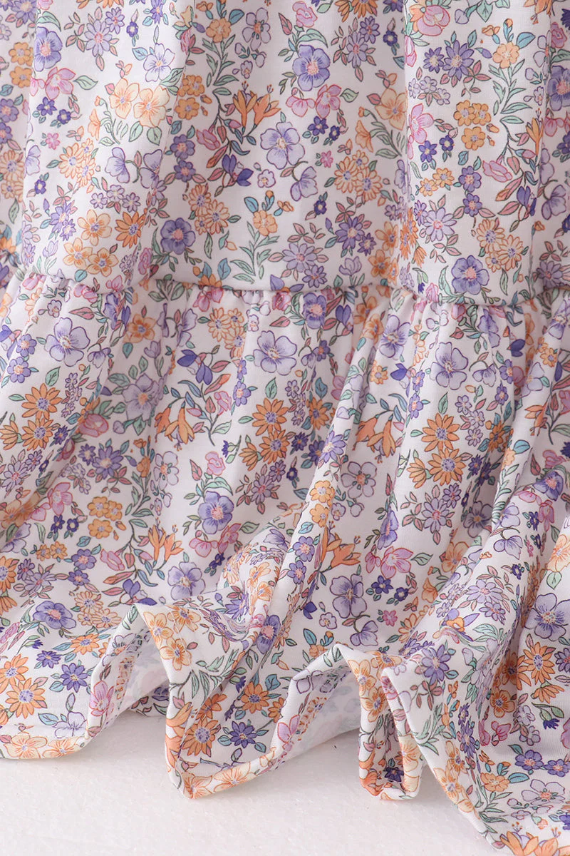 Purple floral lace women dress - Image 5