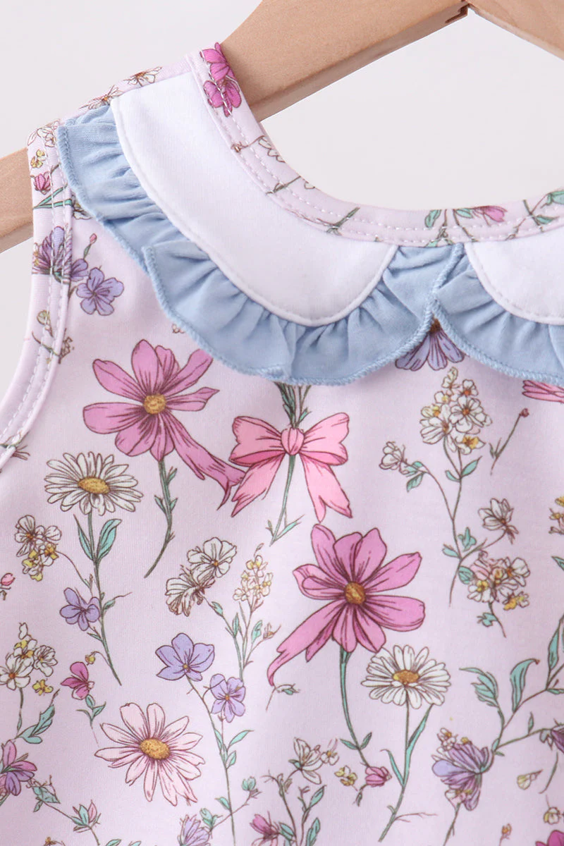 Purple Garden Ruffle Bloomer Set - Image 2