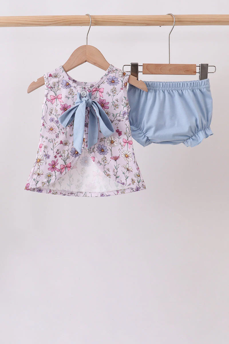 Purple Garden Ruffle Bloomer Set - Image 4