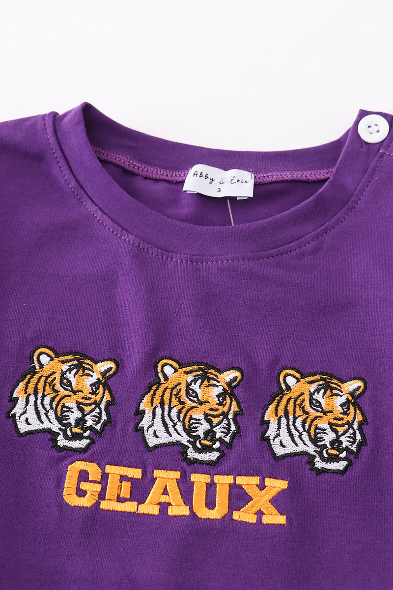 Purple geaux embroidery boy top - Image 2
