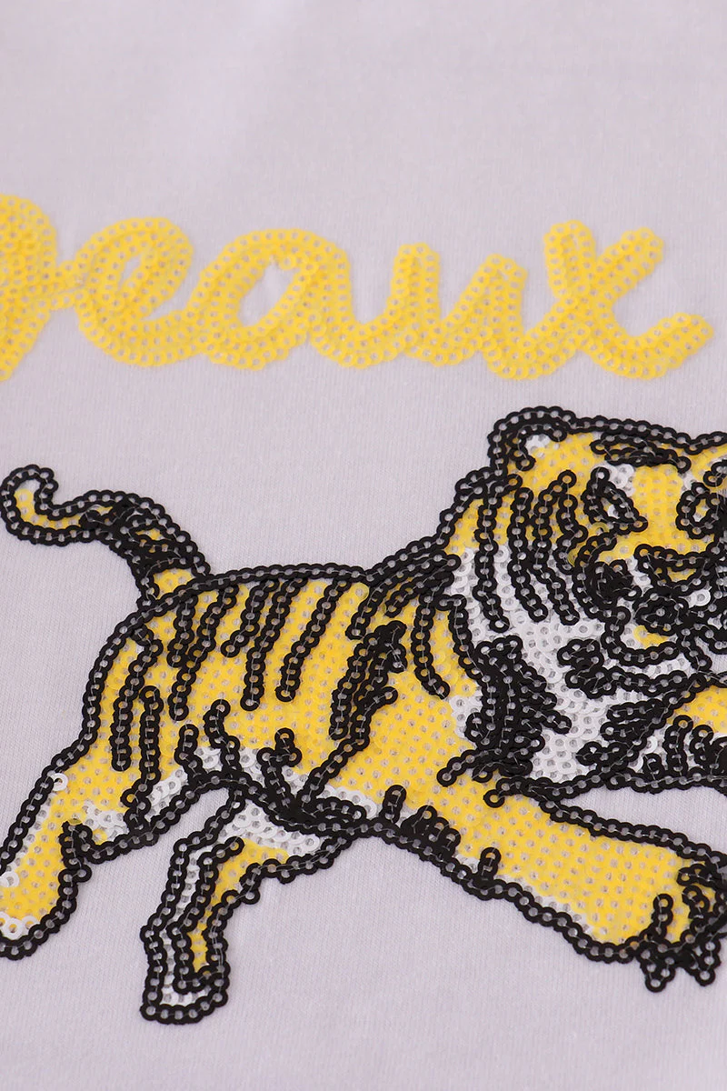 Purple gold LSU geaux tiger sequin set - Image 2