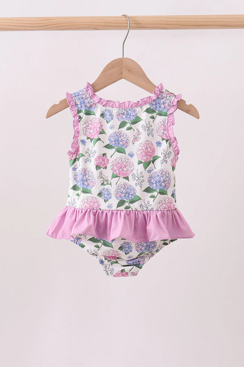 Purple Hydrangea UPF Swim One-Piece - Image 5