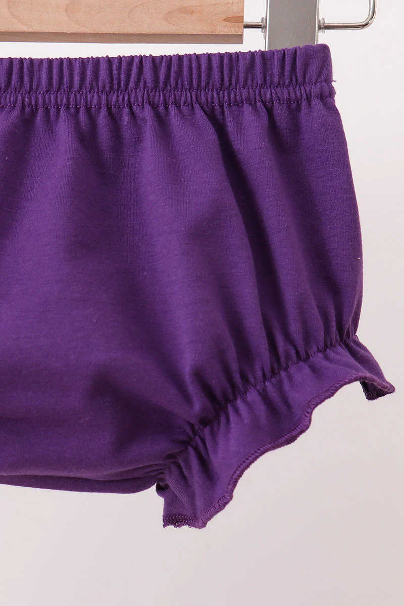 Purple LSU Tiger Applique Bloomer Set - Image 4