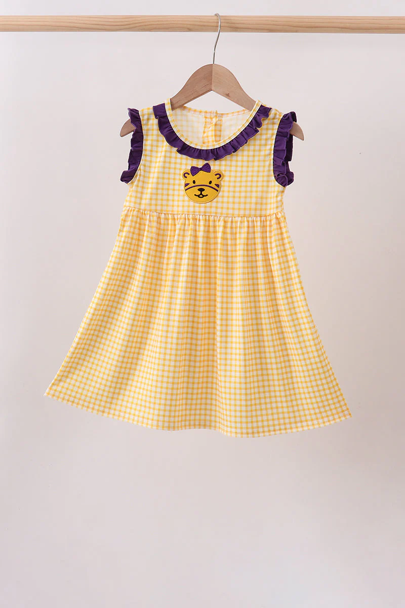 Purple LSU Tiger Applique Dress