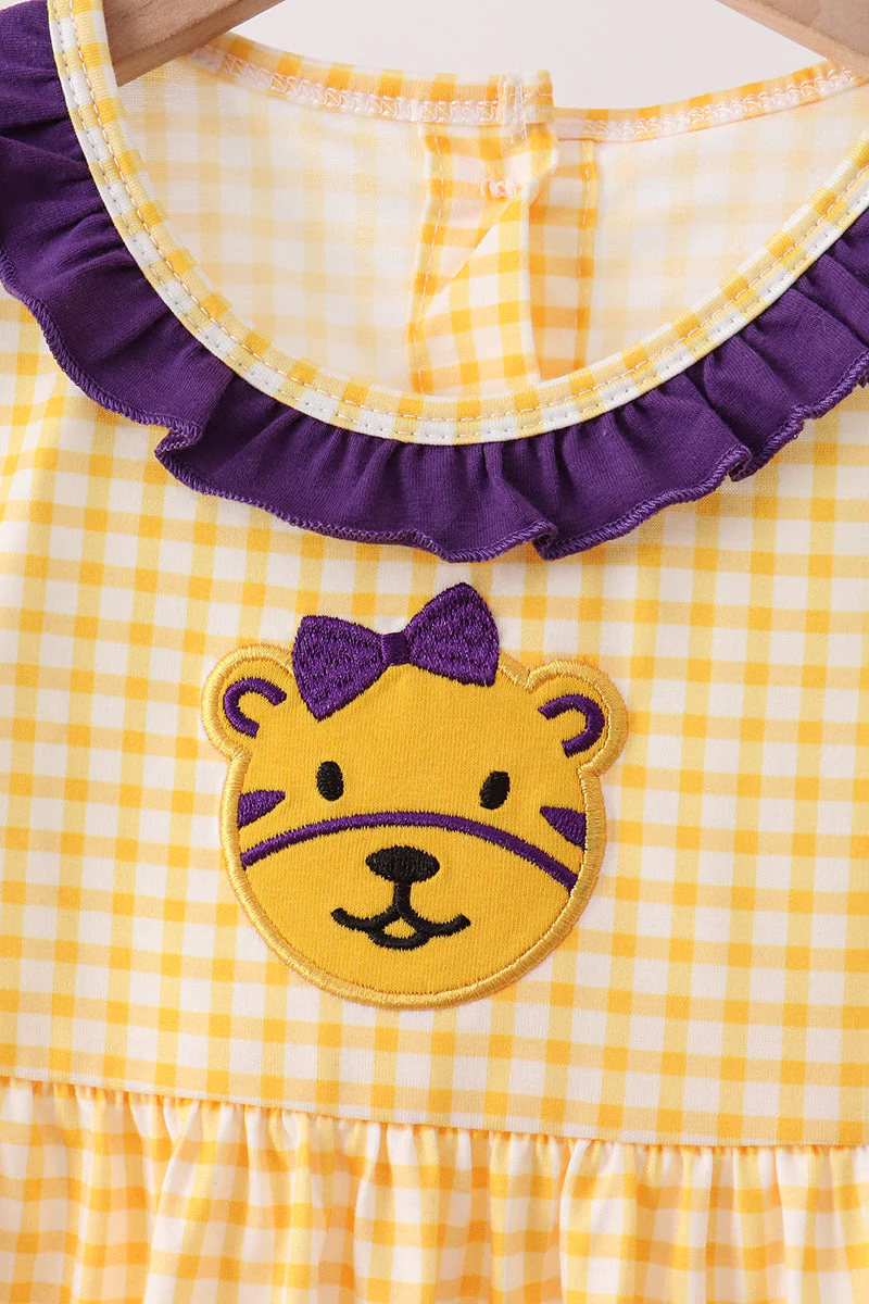 Purple LSU Tiger Applique Dress - Image 2